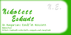 nikolett eskudt business card